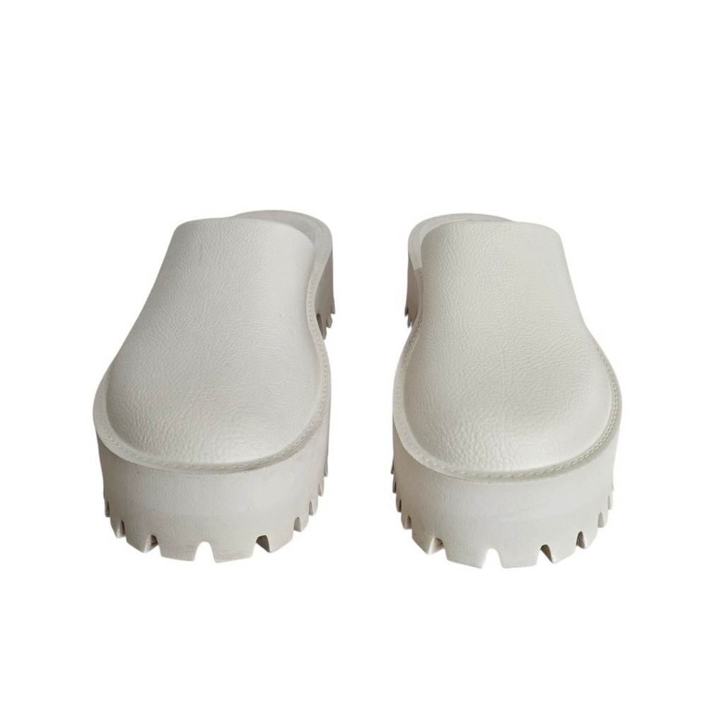 Jeffrey Campbell Bubblegum Platform Clogs Cream Off White Lug Sole Mules Size 7 - Picture 4 of 6